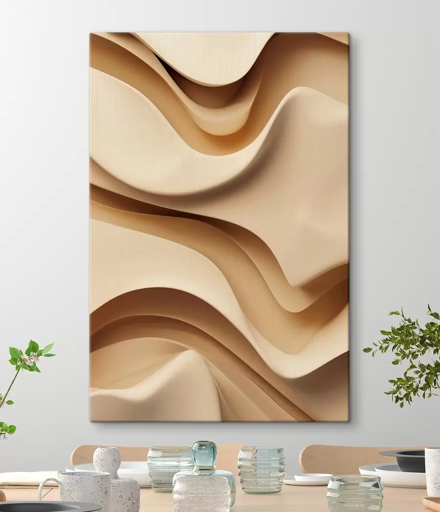 Tableau Vagues abstraites, intérieur contemporain s48586