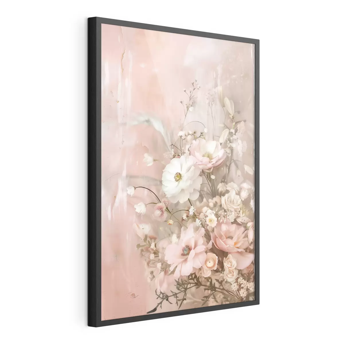 Poster Composition florale dans les tons beiges et roses f48564