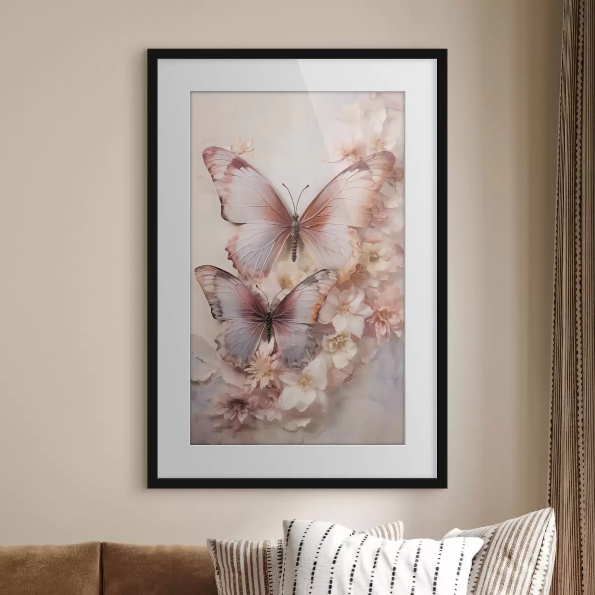 Poster Fleurs et papillons f48565