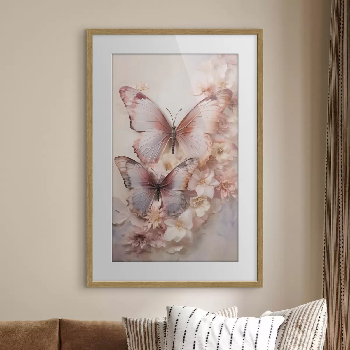 Poster Fleurs et papillons f48565