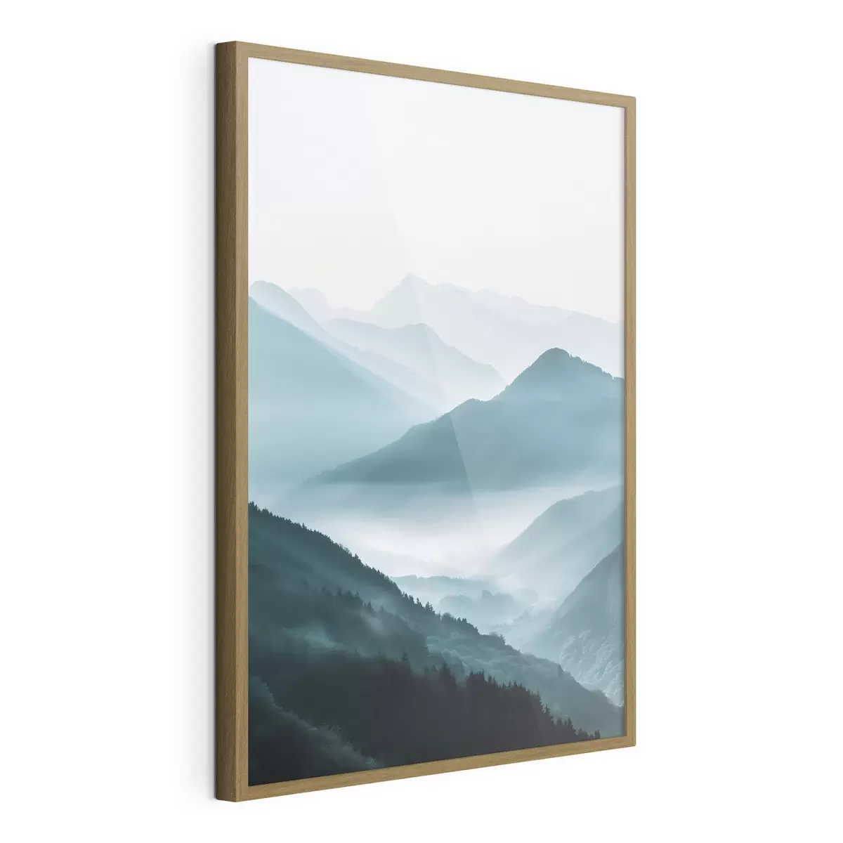 Poster Paysage de montagne dans la brume f48568