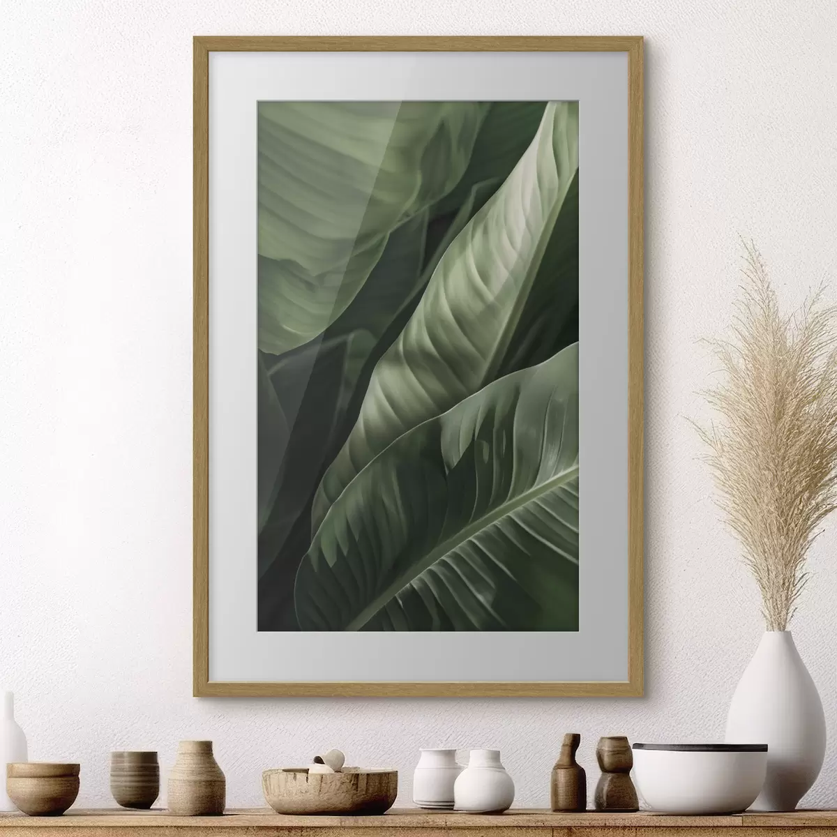 Poster Botanique, feuillages tropicaux f48577