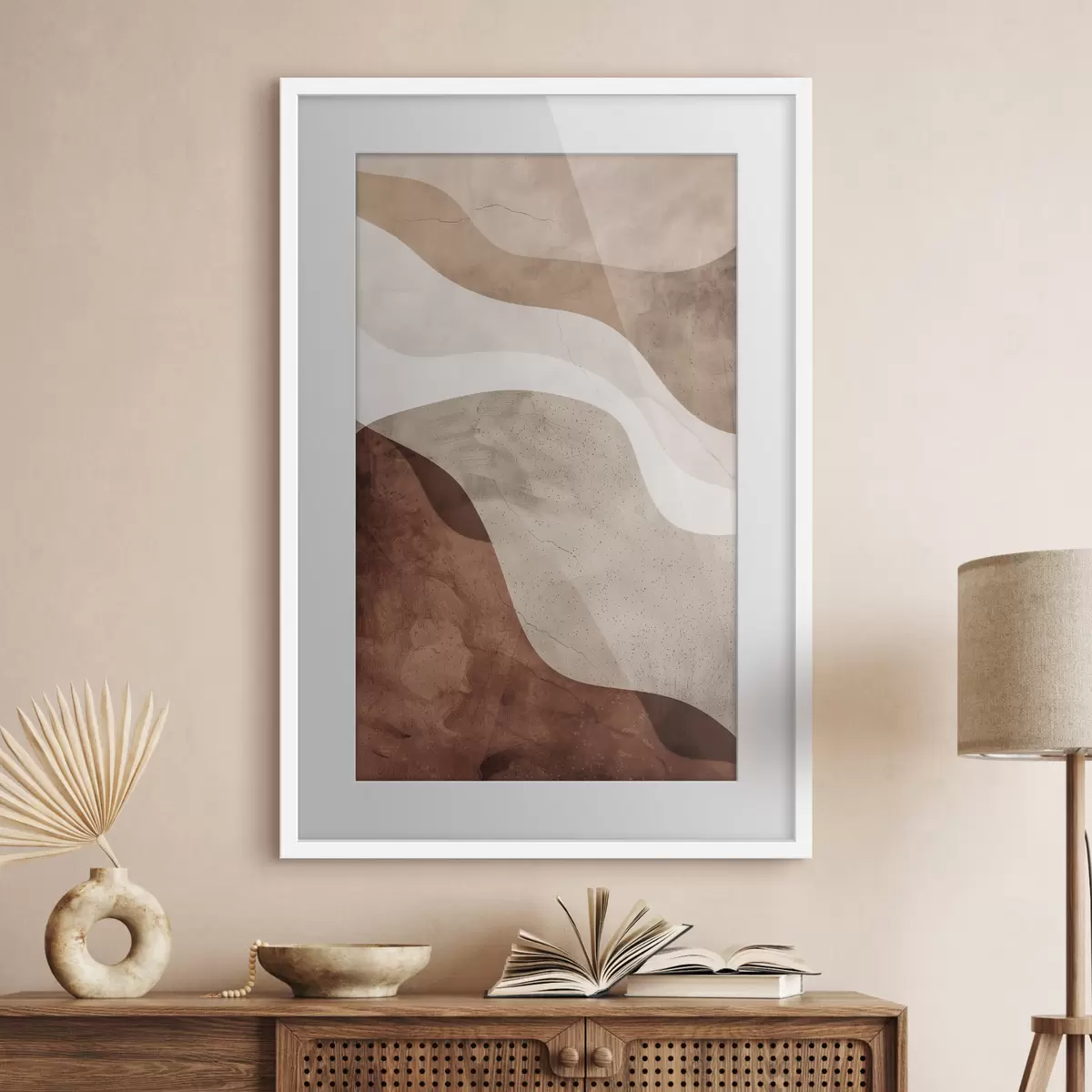 Poster Abstraction moderne, tons chauds f48580