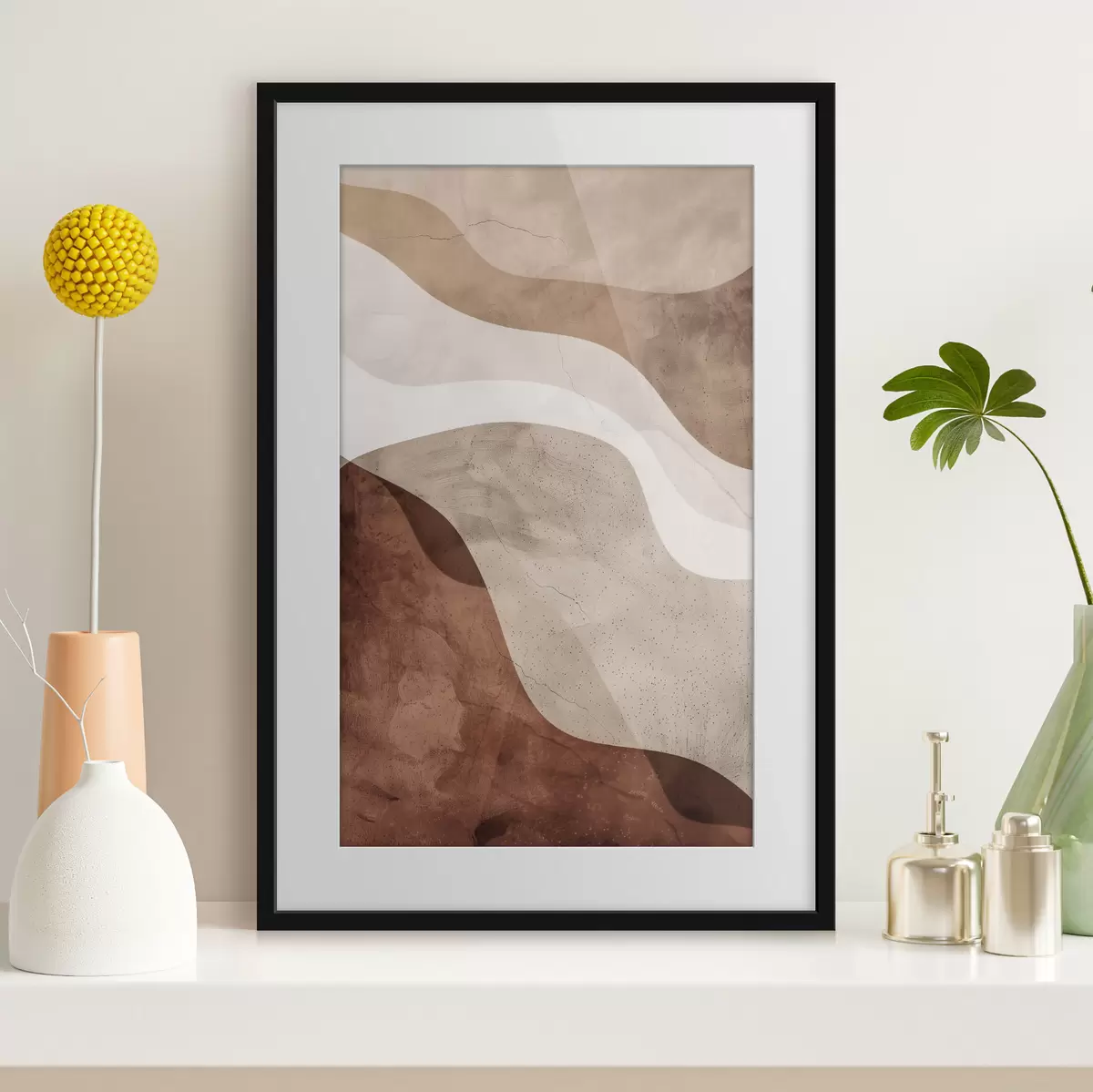 Poster Abstraction moderne, tons chauds f48580