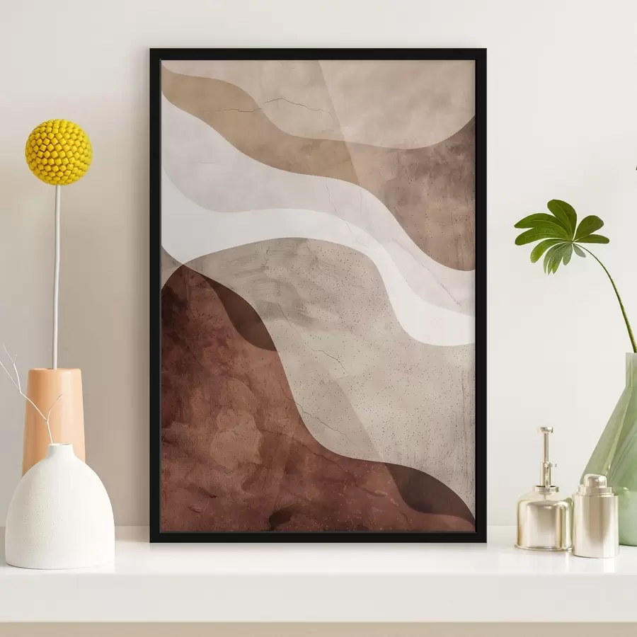 Papier peint Abstraction moderne, tons chauds f48580