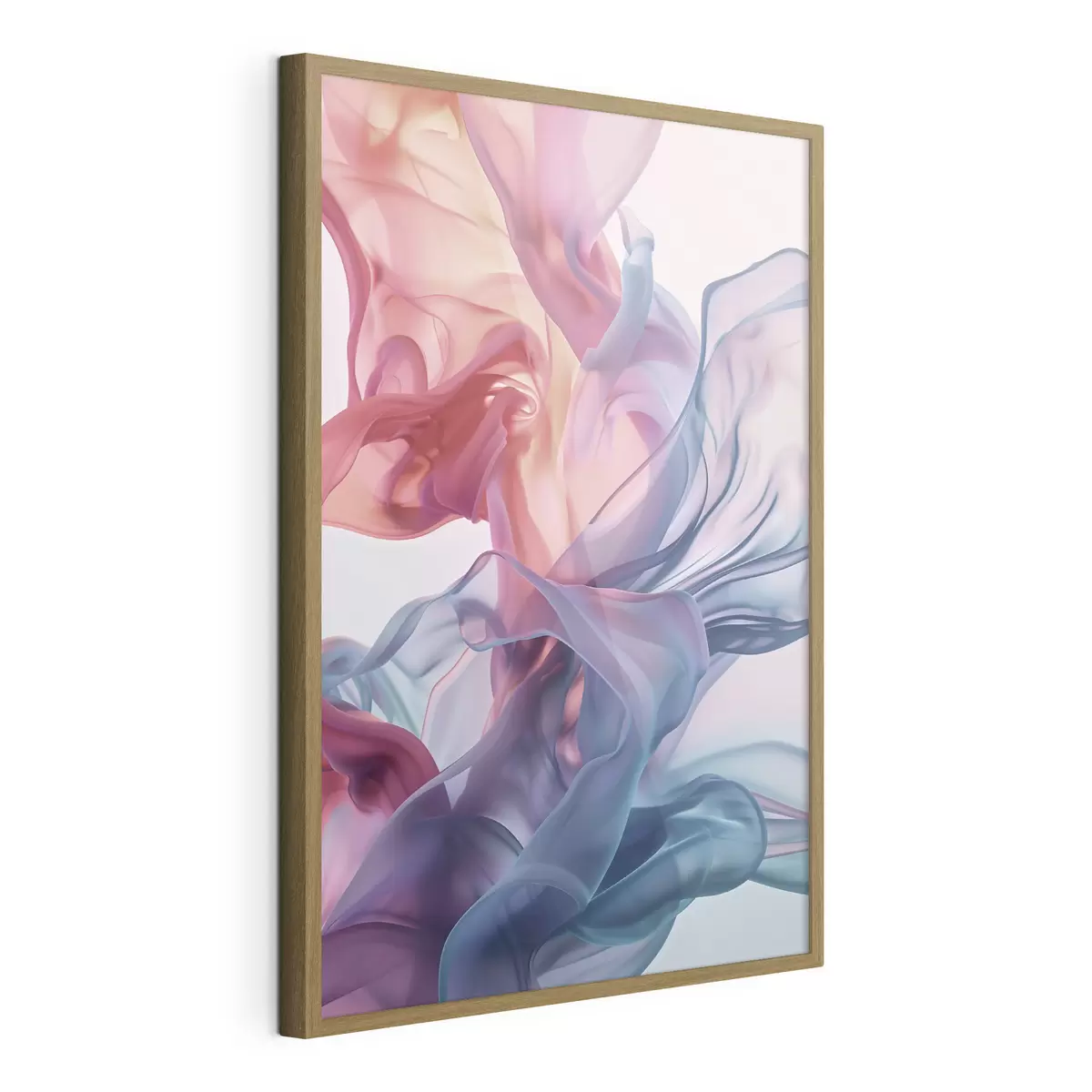 Poster Abstraction lumineuse, vagues colorées, style contemporain f48581