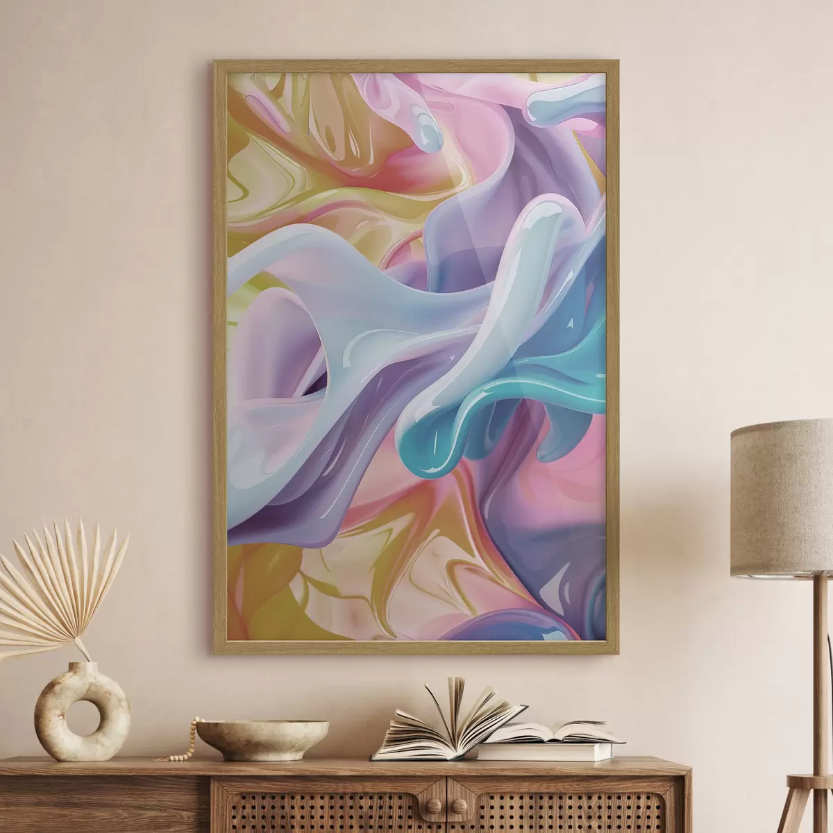 Poster Art abstrait, couleurs dynamiques f48582