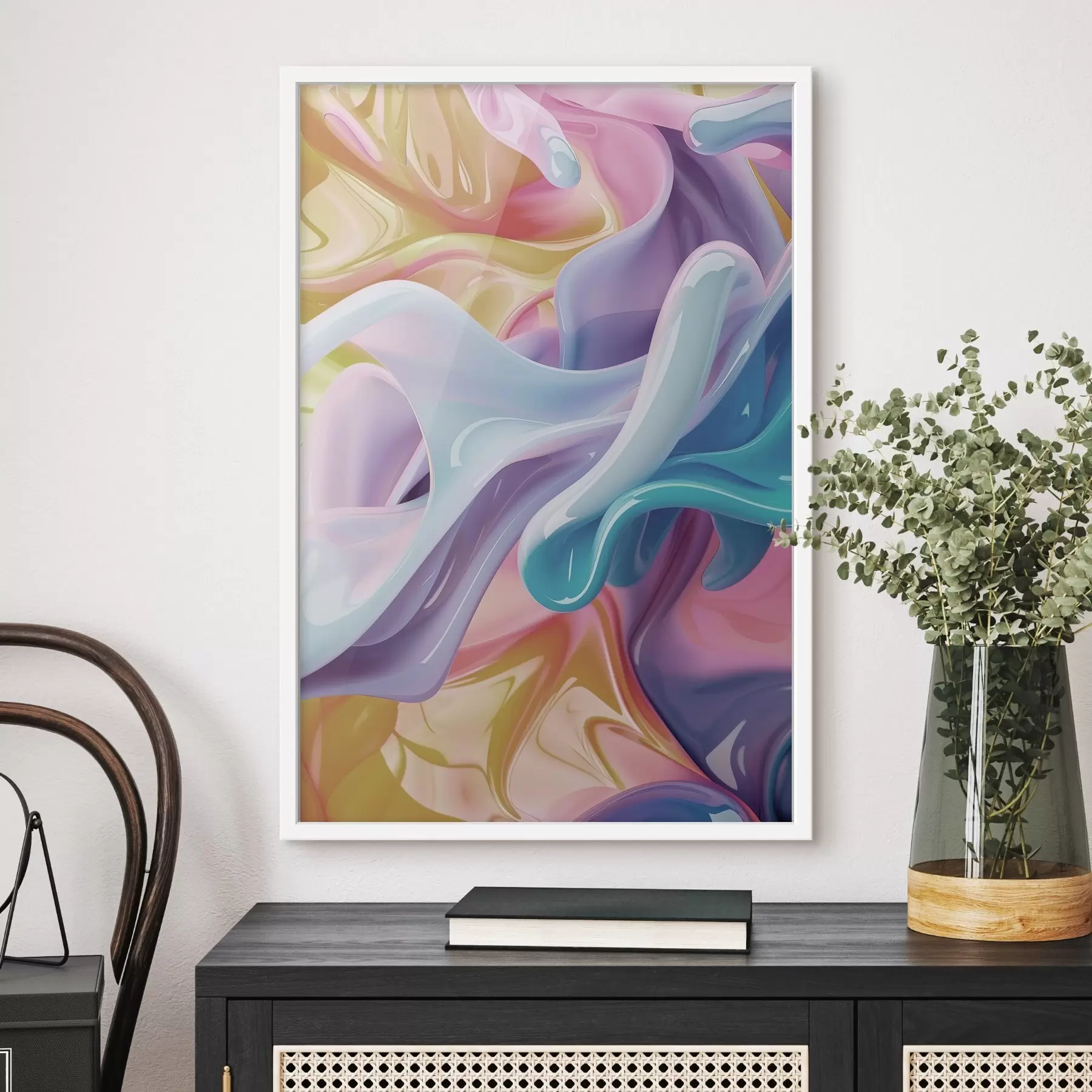 Papier peint Art abstrait, couleurs dynamiques f48582