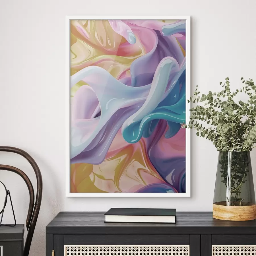 Papier peint Art abstrait, couleurs dynamiques f48582