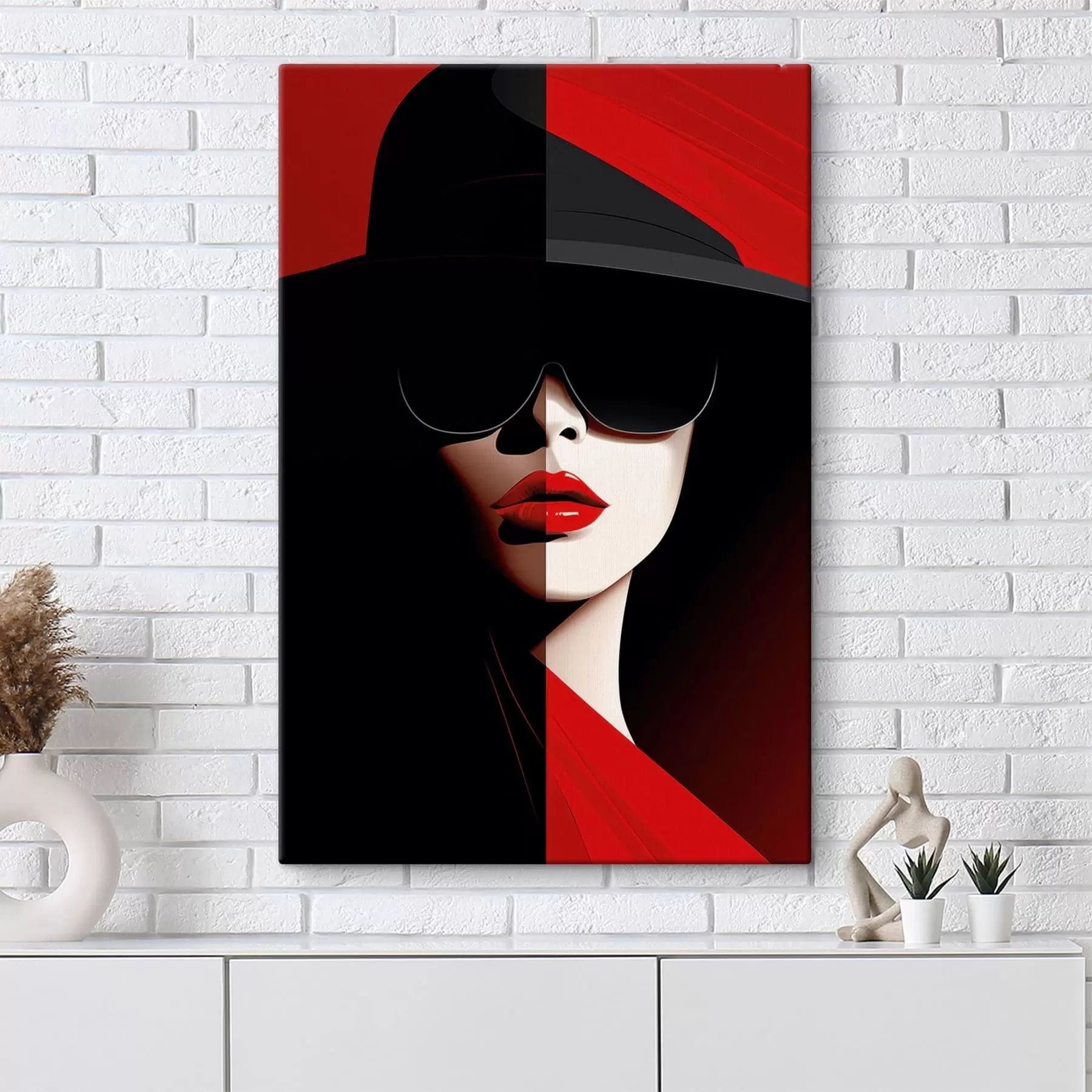 Tableau Femme au chapeau s48649