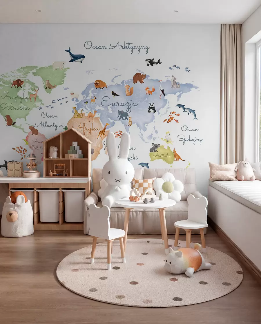 Papier peint Atlas pastel en polonais c00012pl