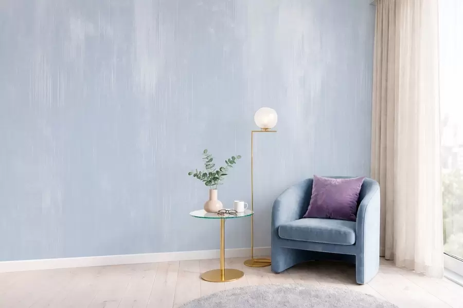 Papier peint Fond bleu clair avec une texture verticale délicate w05121v1