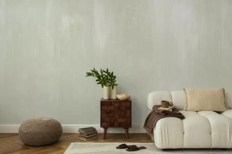 Papier peint Fond vert pâle avec une légère texture verticale w05121v3