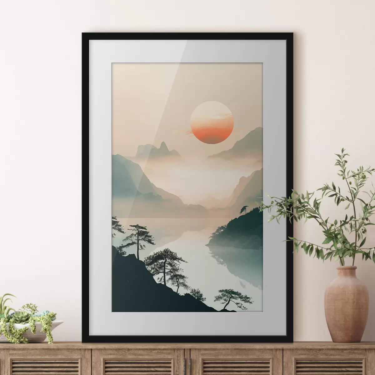 Poster Branches de bambou, style oriental f48632