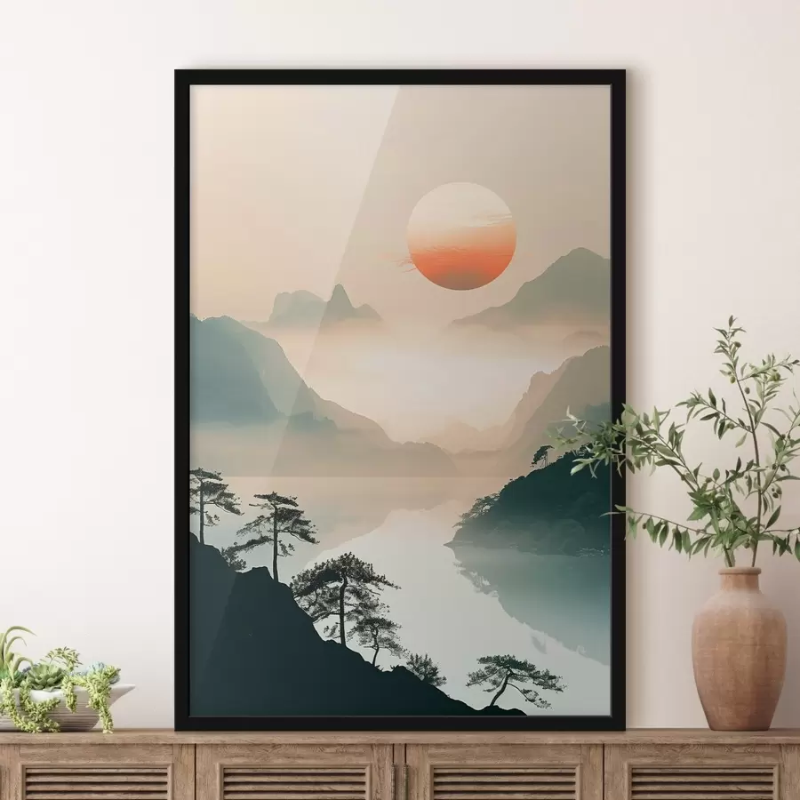 Papier peint Branches de bambou, style oriental f48632