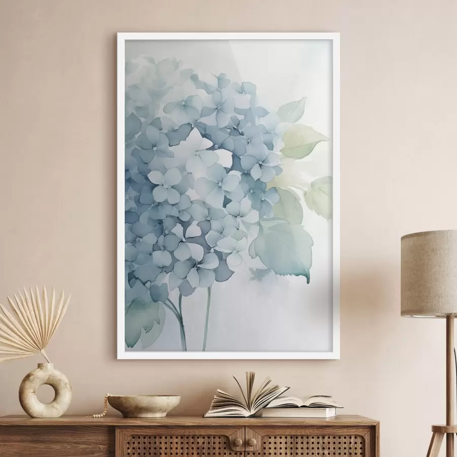 Papier peint Hortensias bleus f48635