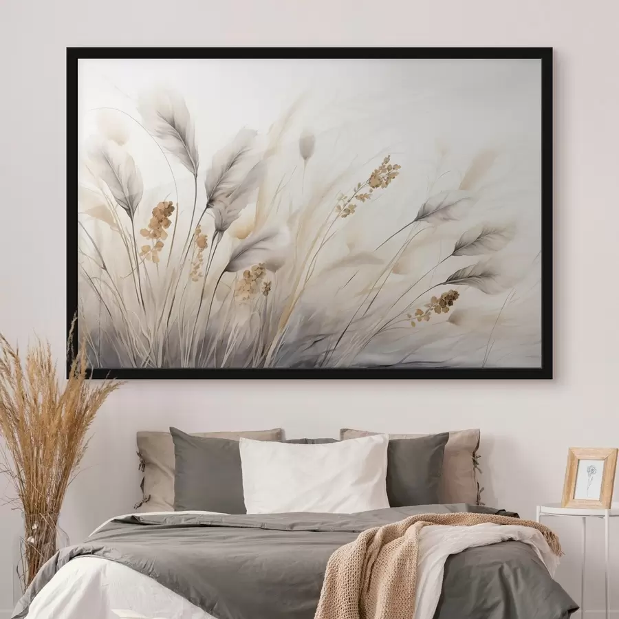 Papier peint Herbes, tons chauds f48641