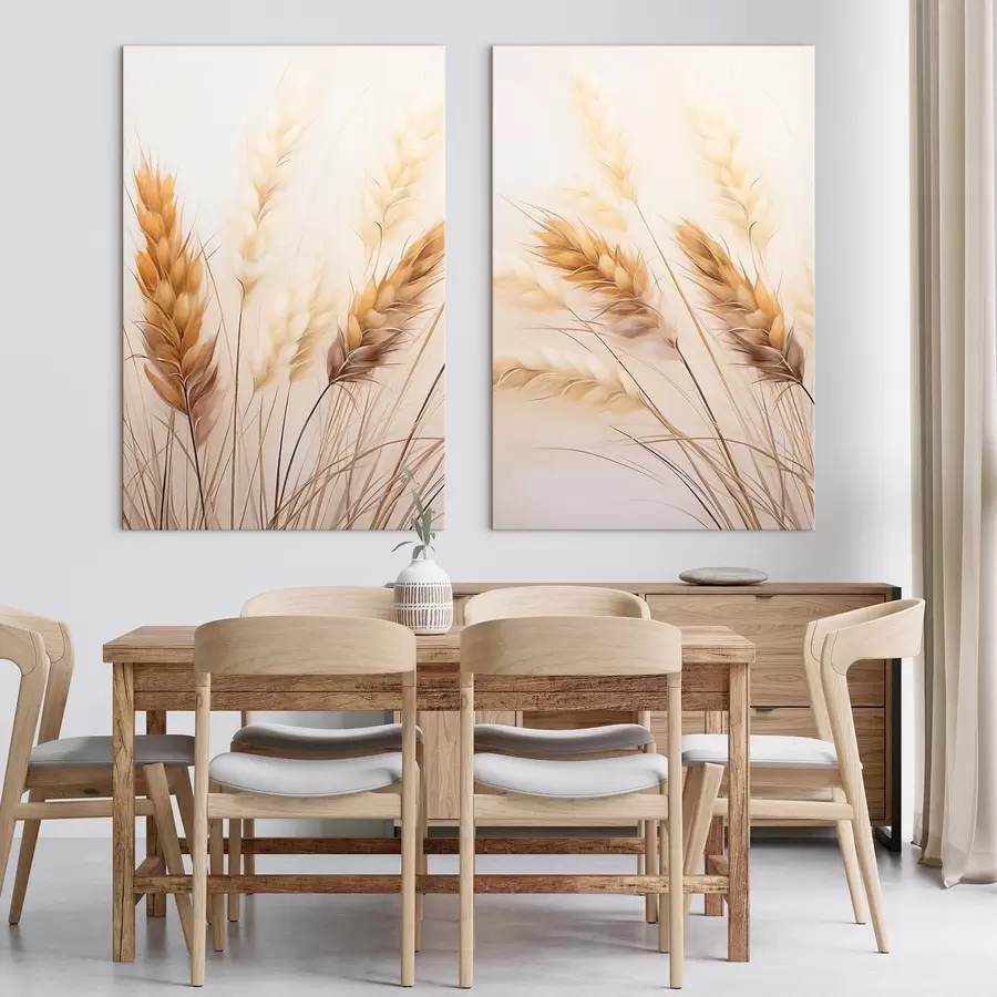 Tableau herbes, tons chauds m30283