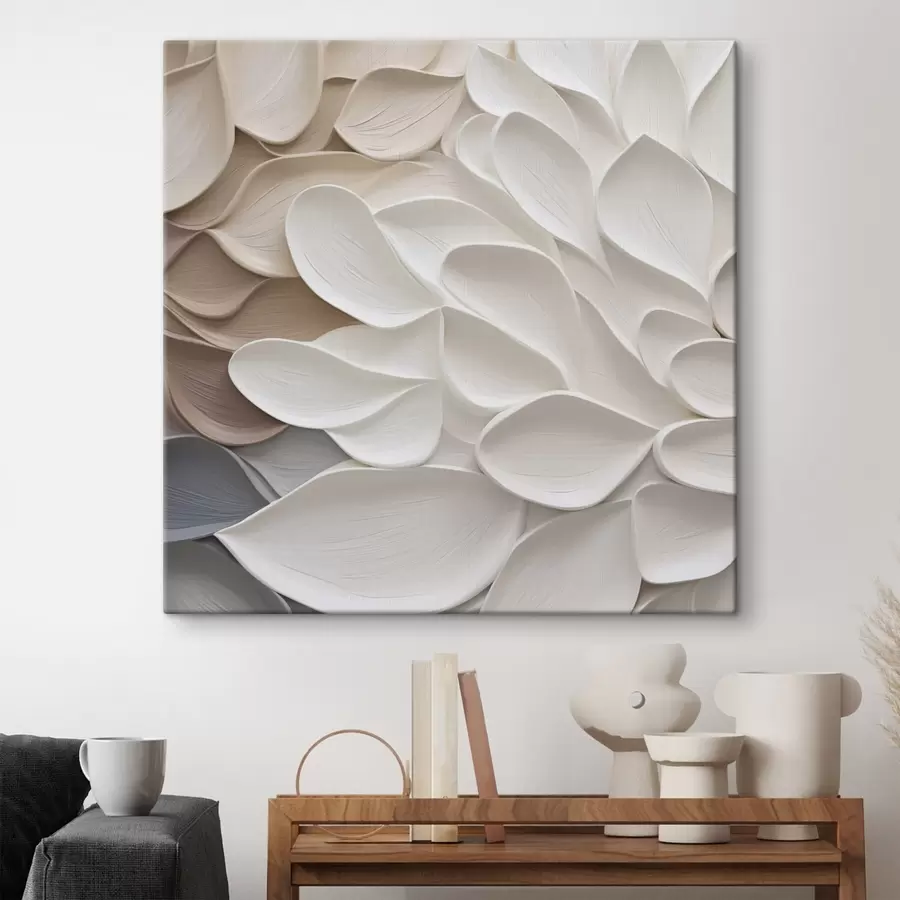 Tableau Imitation de peinture représentant des pétales abstraits s48676