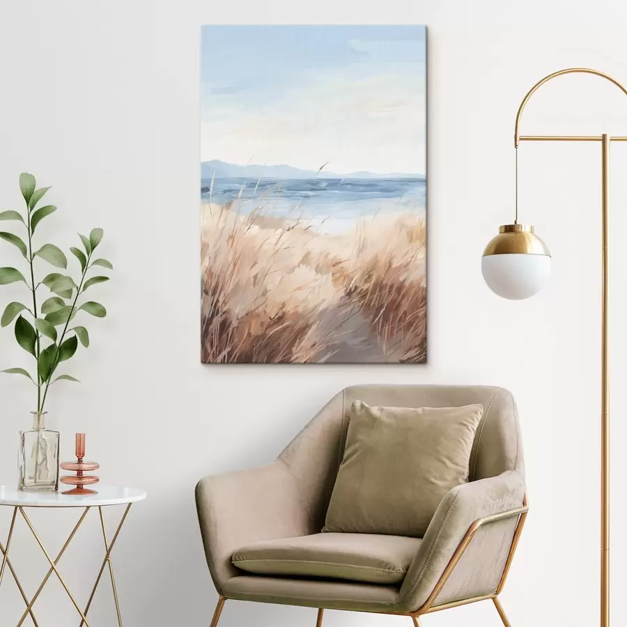 Tableau Peinture représentant un paysage côtier s48678