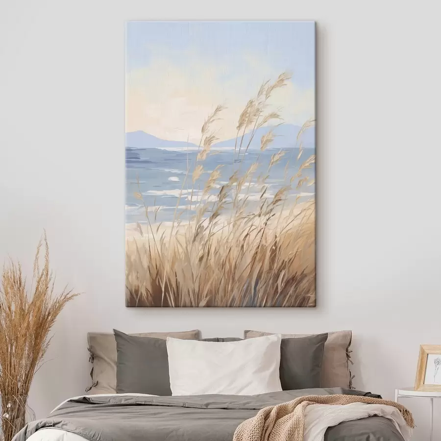 Tableau Peinture représentant un paysage côtier s48679