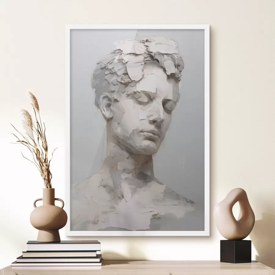 Papier peint Buste antique d'un homme, imitation d'une peinture f48671