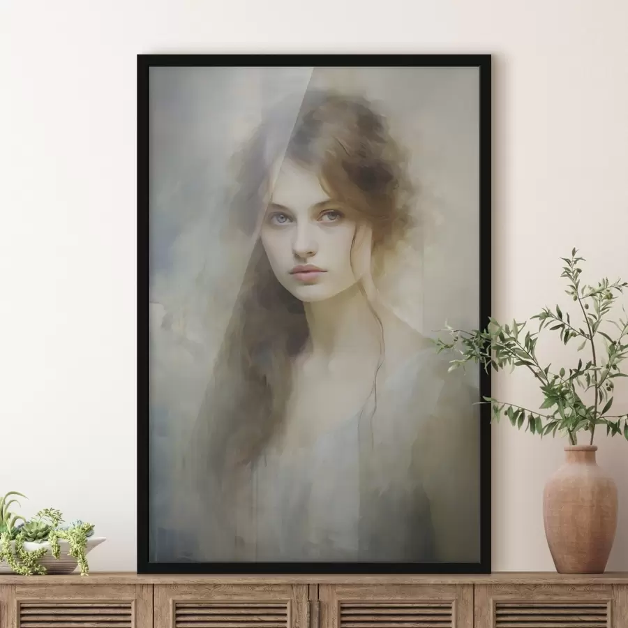 Papier peint Peinture imitant une jeune fille f48682