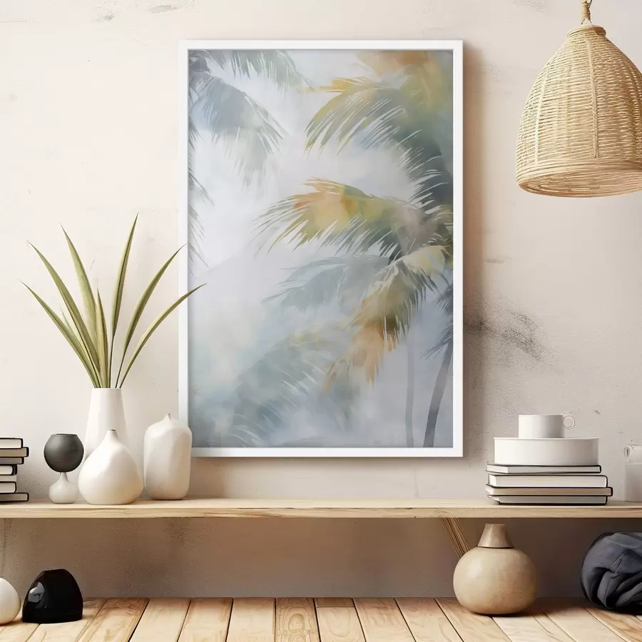 Papier peint Peinture abstraite imitant la végétation f48686