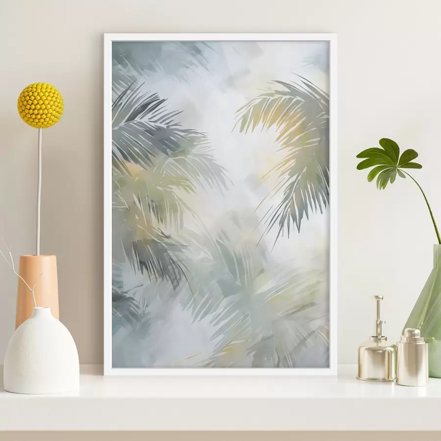 Papier peint Peinture abstraite imitant la végétation f48687