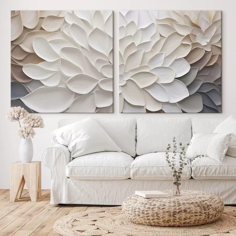 Tableau Imitation de peinture représentant des pétales abstraits m30296