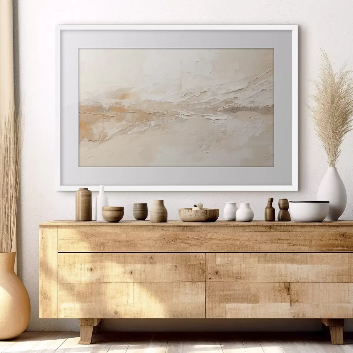 Poster Texture abstraite avec des touches de beige chaud f48625