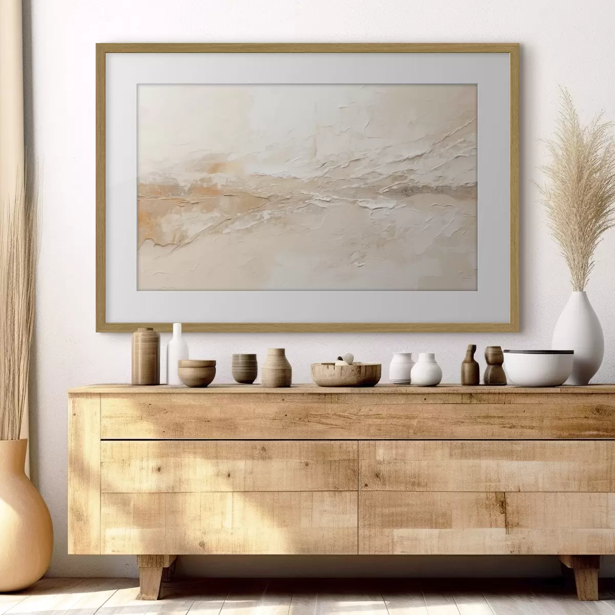 Poster Texture abstraite avec des touches de beige chaud f48625