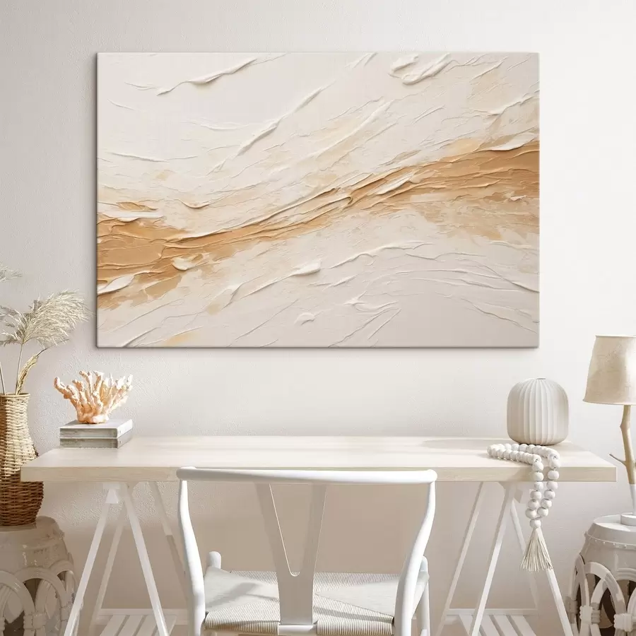 Tableau Texture légère avec des touches de pinceau et des dégradés beiges s48616