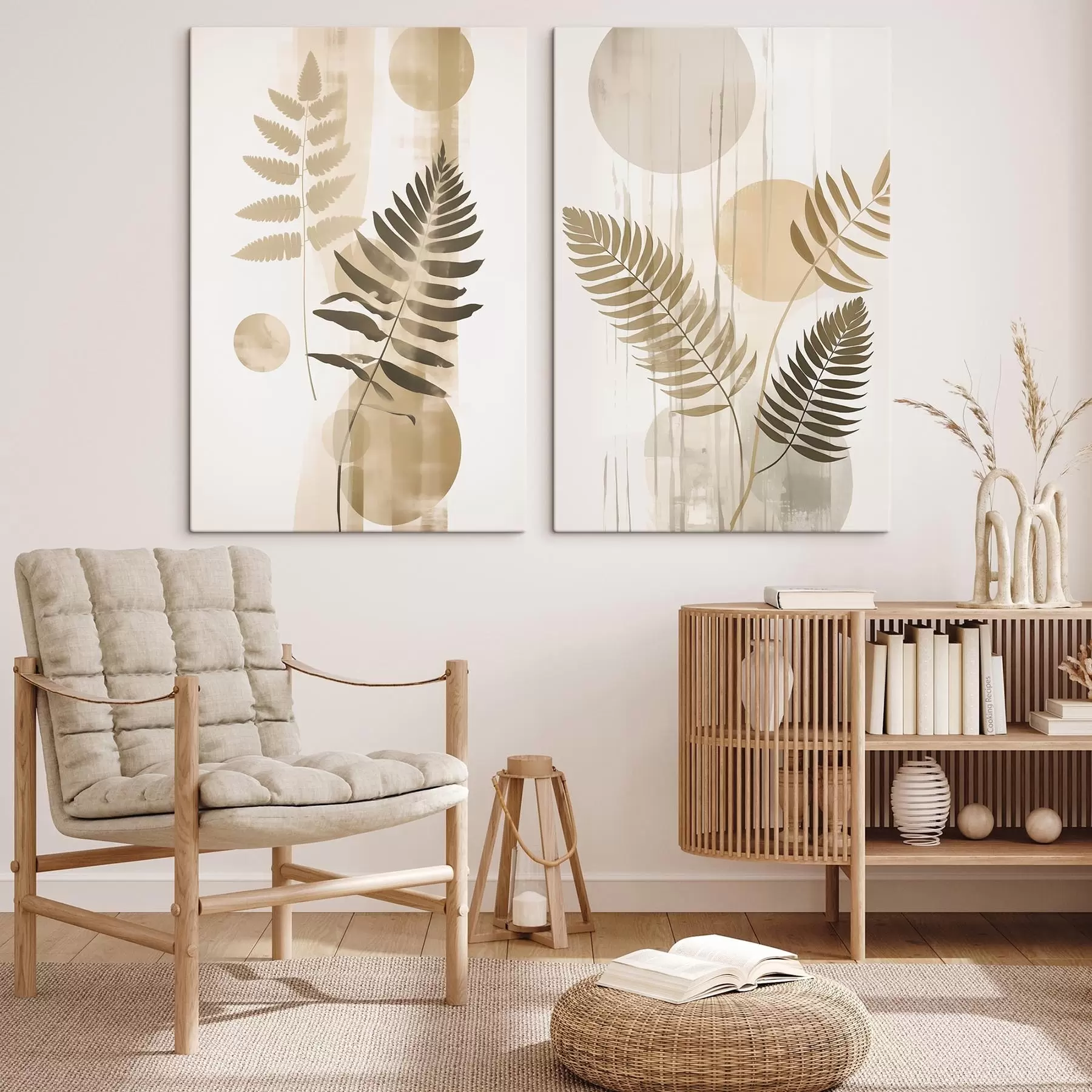 Tableau Une abstraction avec des feuilles  m30290