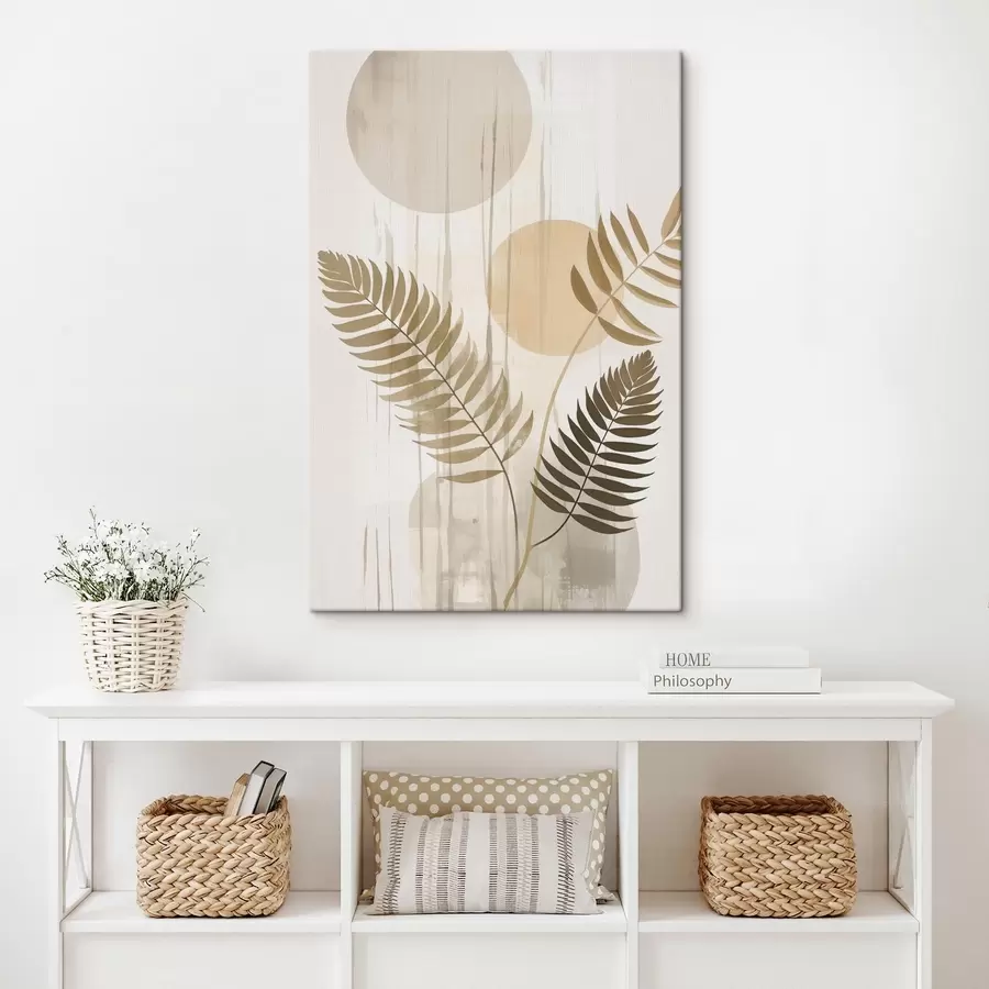 Tableau Une abstraction avec des branches et des feuilles s48662