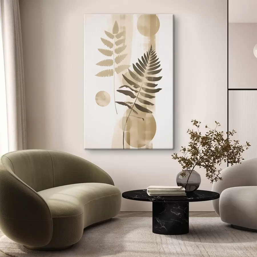 Tableau Une abstraction avec des branches et des feuilles s48663