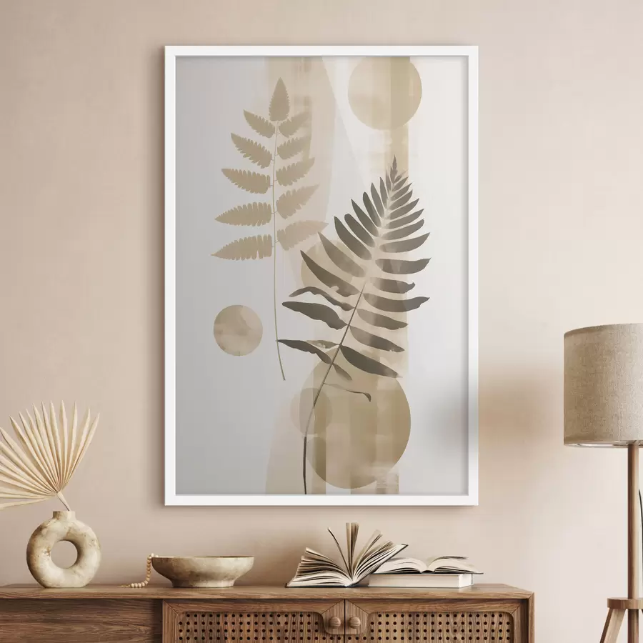 Papier peint Une abstraction avec des branches et des feuilles f48663