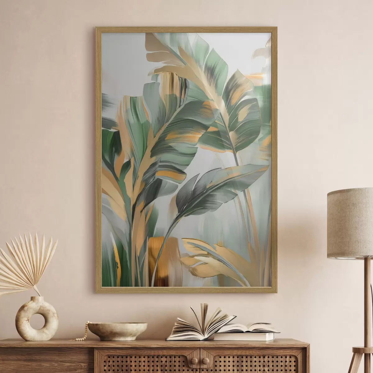 Poster Feuilles tropicales abstraites f48664