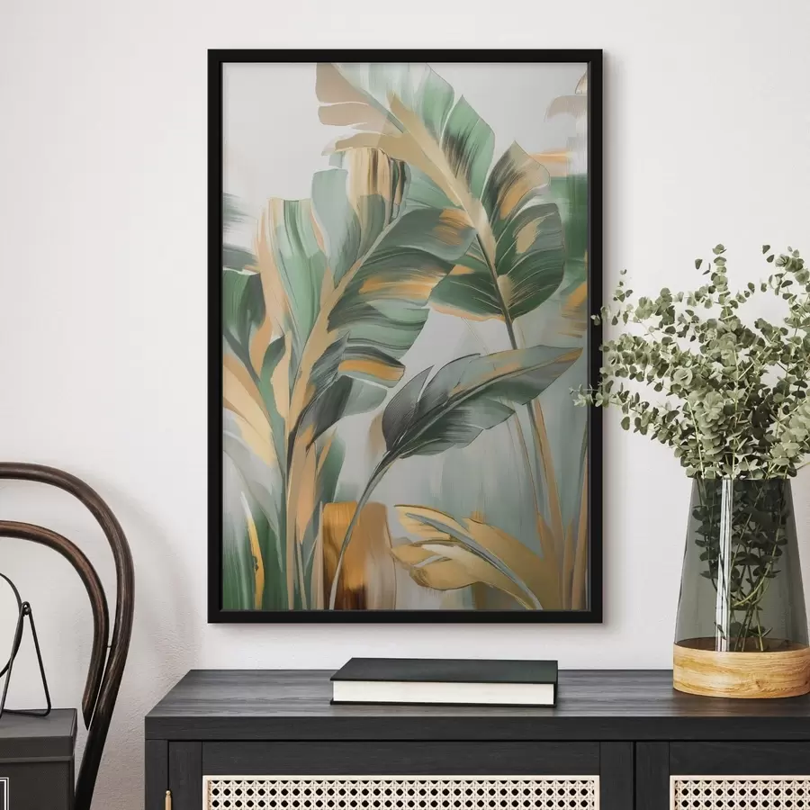 Papier peint Feuilles tropicales abstraites f48664