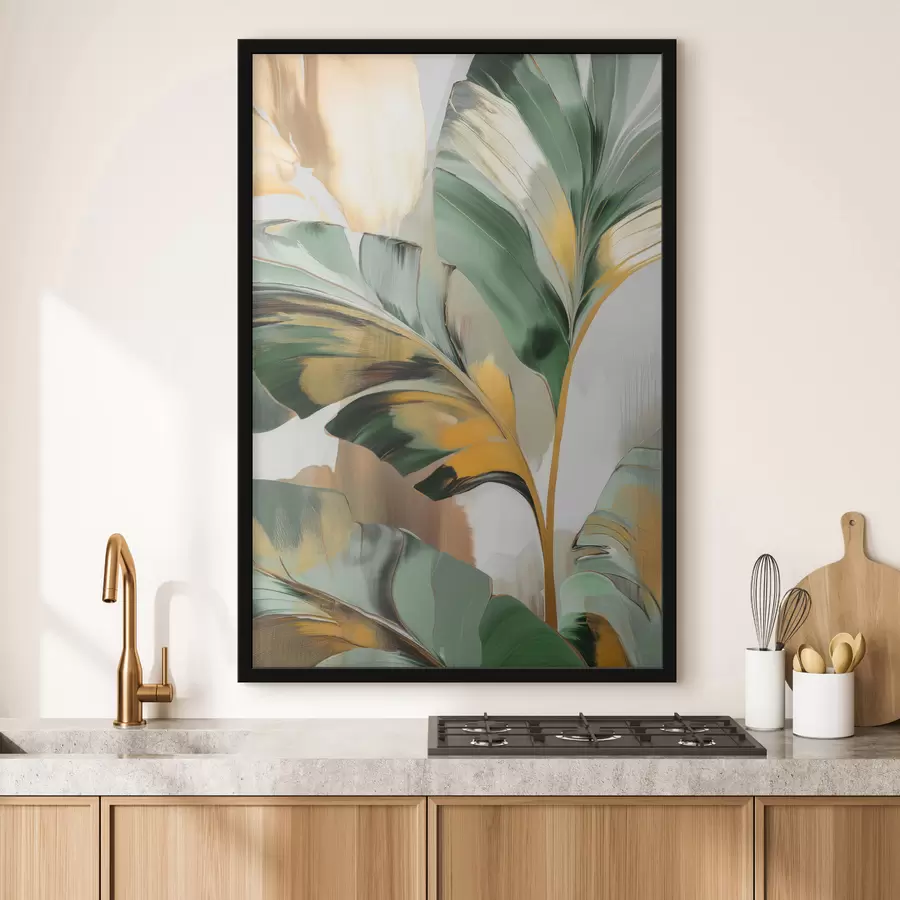 Papier peint Feuilles tropicales abstraites f48665