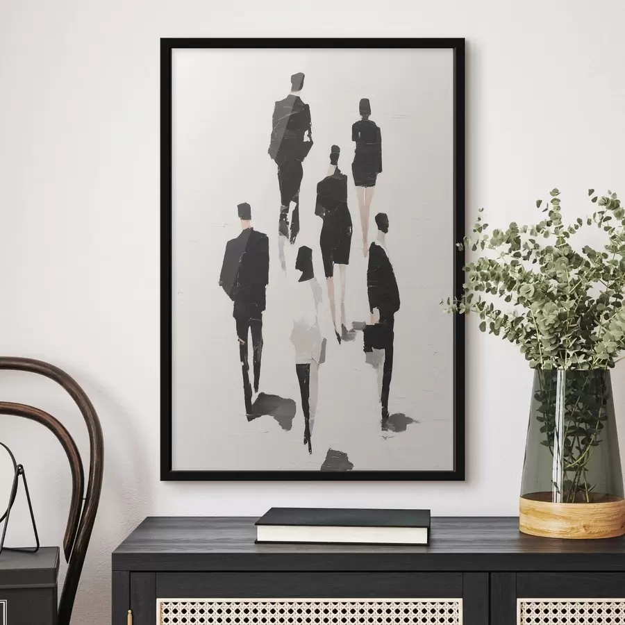 Papier peint Une abstraction représentant des silhouettes humaines f48667