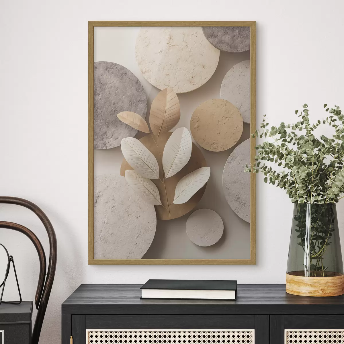 Poster Ronde de feuilles f48691