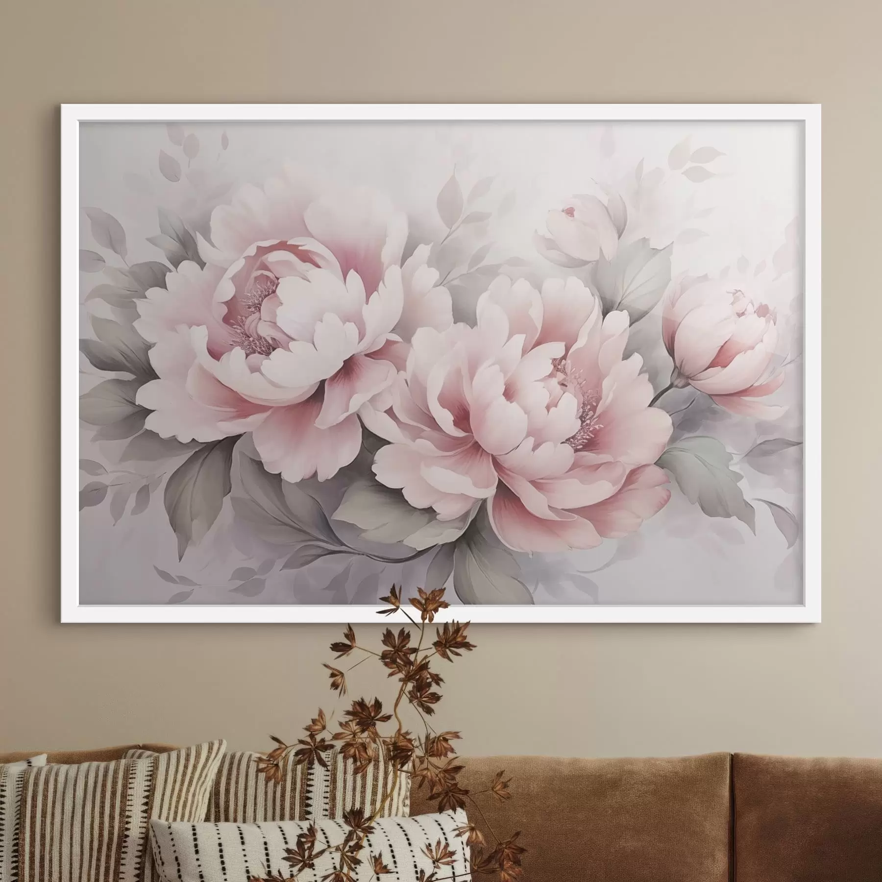 Papier peint Pivoines et contraste f48702