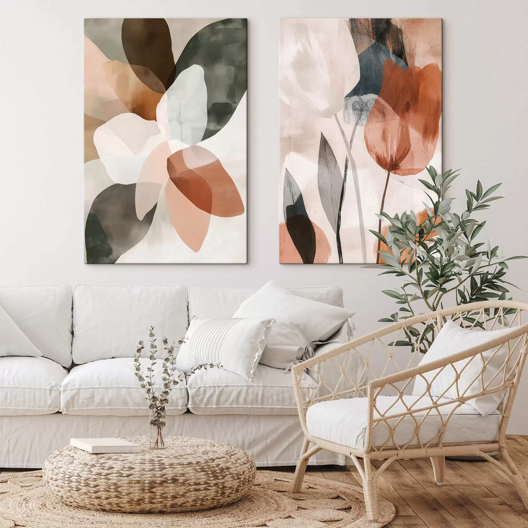 Tableau Fleurs abstraites m30309