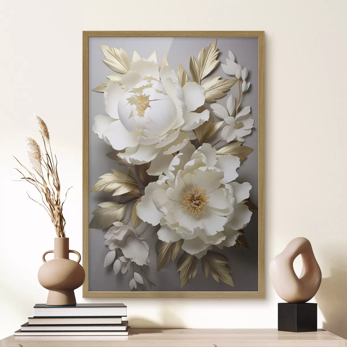 Poster Pivoines et lueur f48753