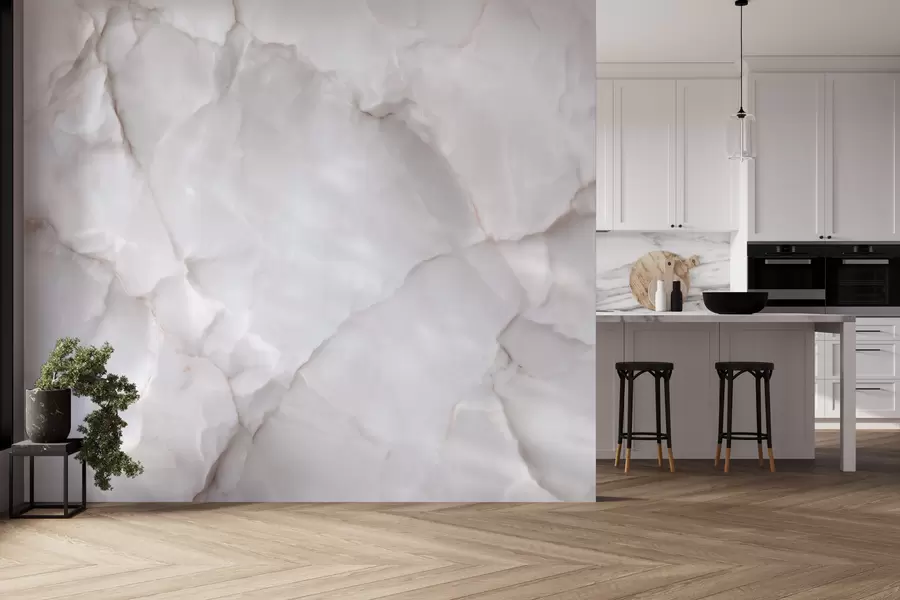 Papier peint Imitation marbre clair avec un aspect de texture de pierre naturelle w09802