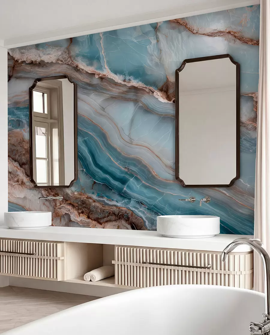 Papier peint Vagues de marbre w05488