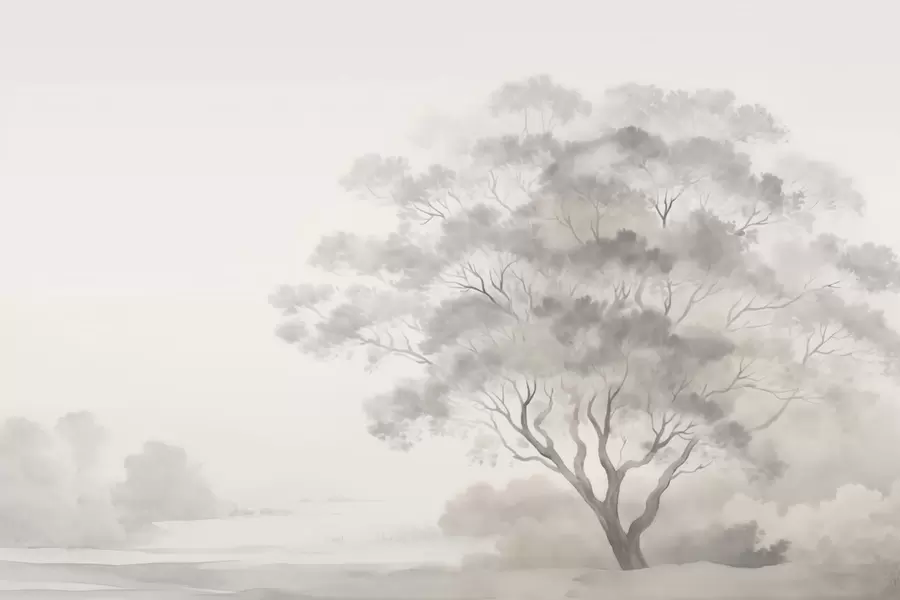 Papier peint Arbre dans la brume w05477