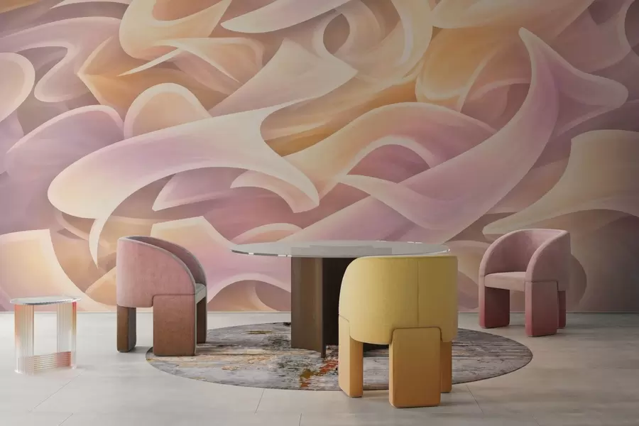 Papier peint Des lignes abstraites qui s'entrelacent w05450