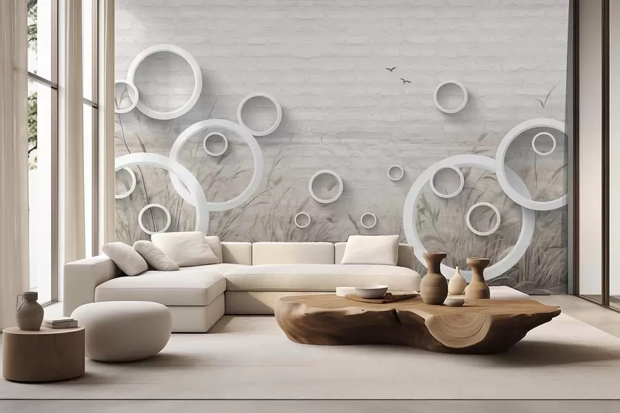 Papier peint Cercles abstraits w09781